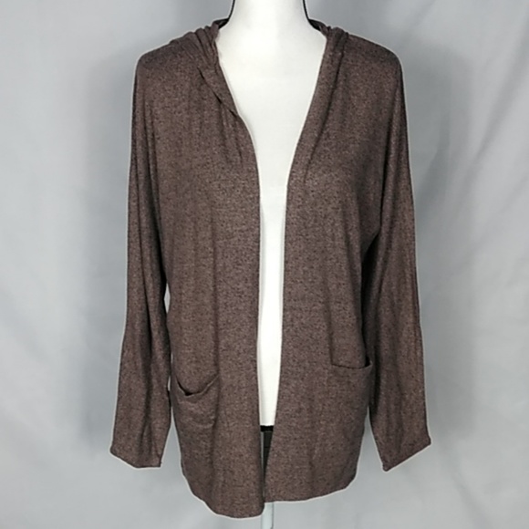 NWT AEO Soft & Sexy Plush Hooded Cardigan size L - Picture 2 of 7
